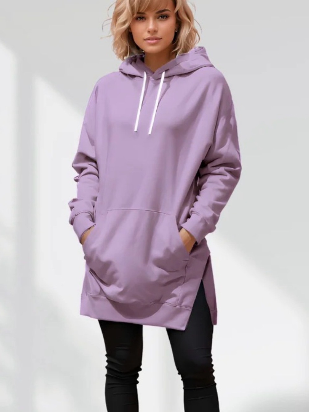 The Warmy Oversized Hoodie Dress Purple Large NWT IN PACKAGE